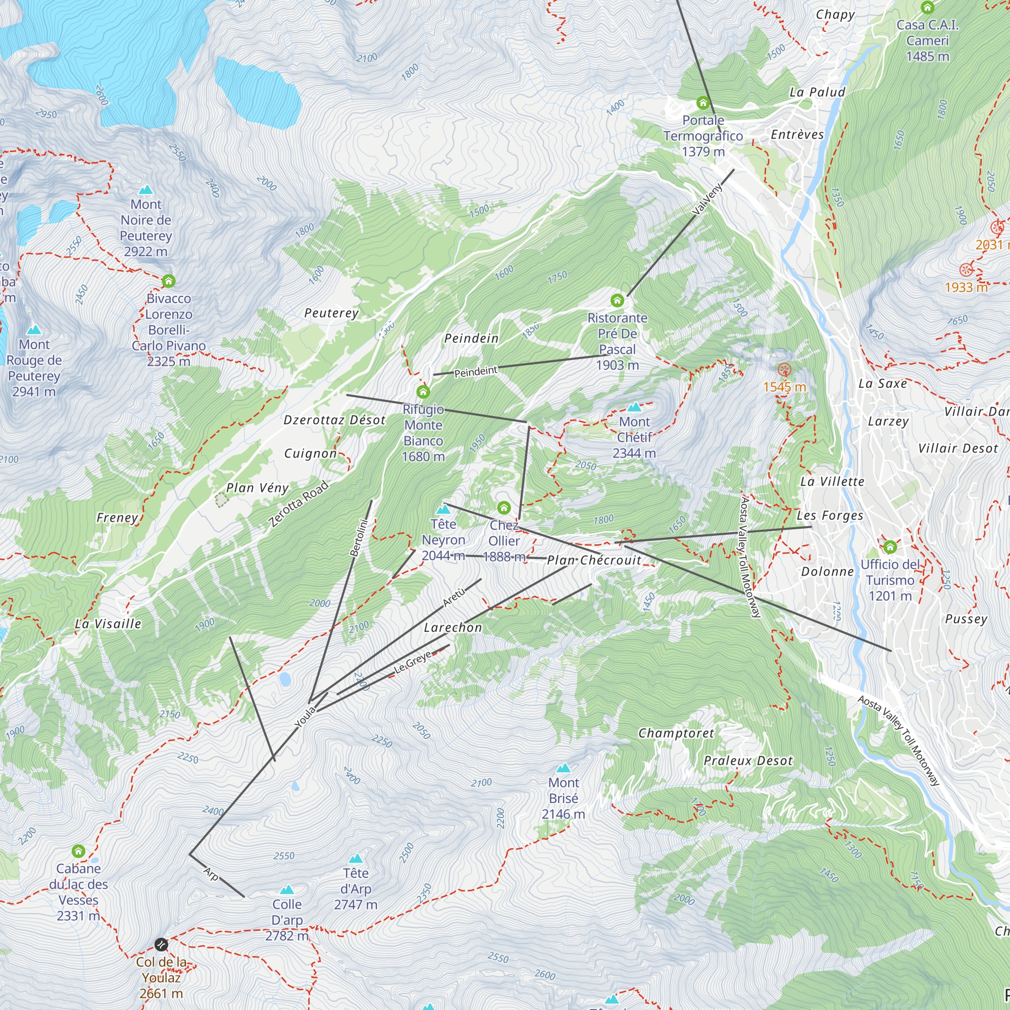 Rifugio Le Randonneur map