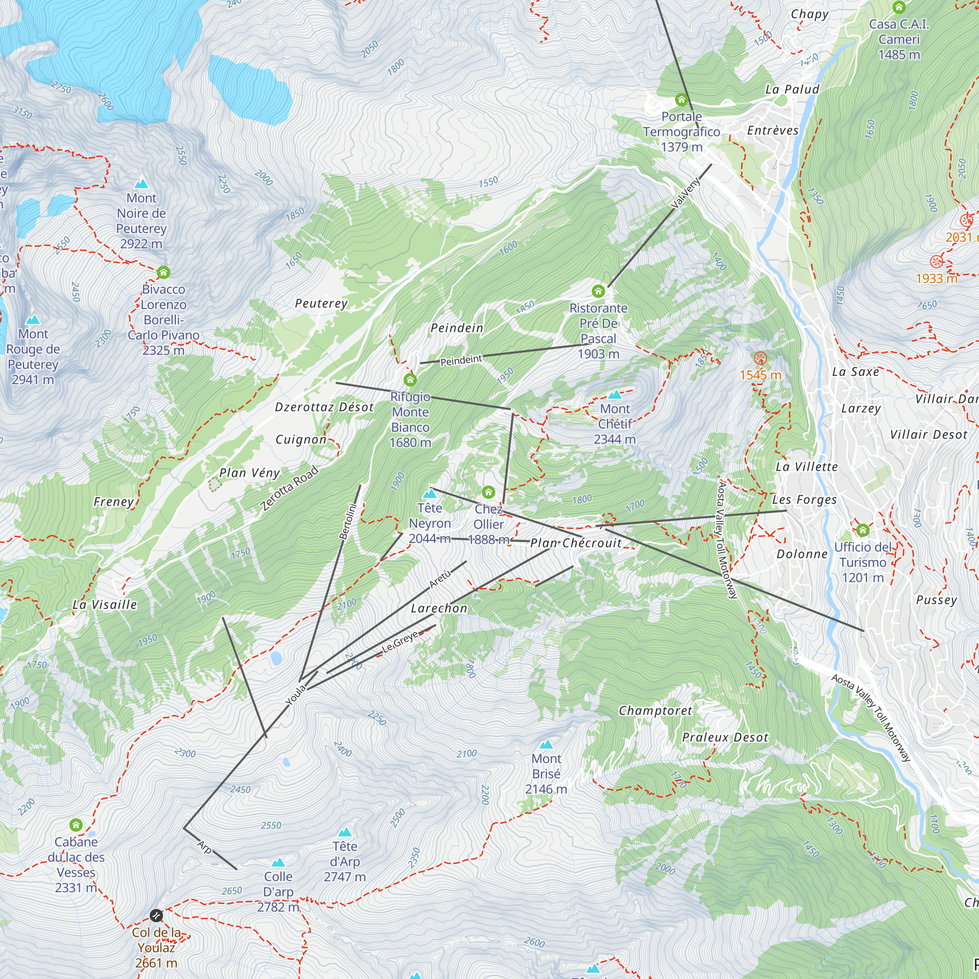 Rifugio Le Randonneur map