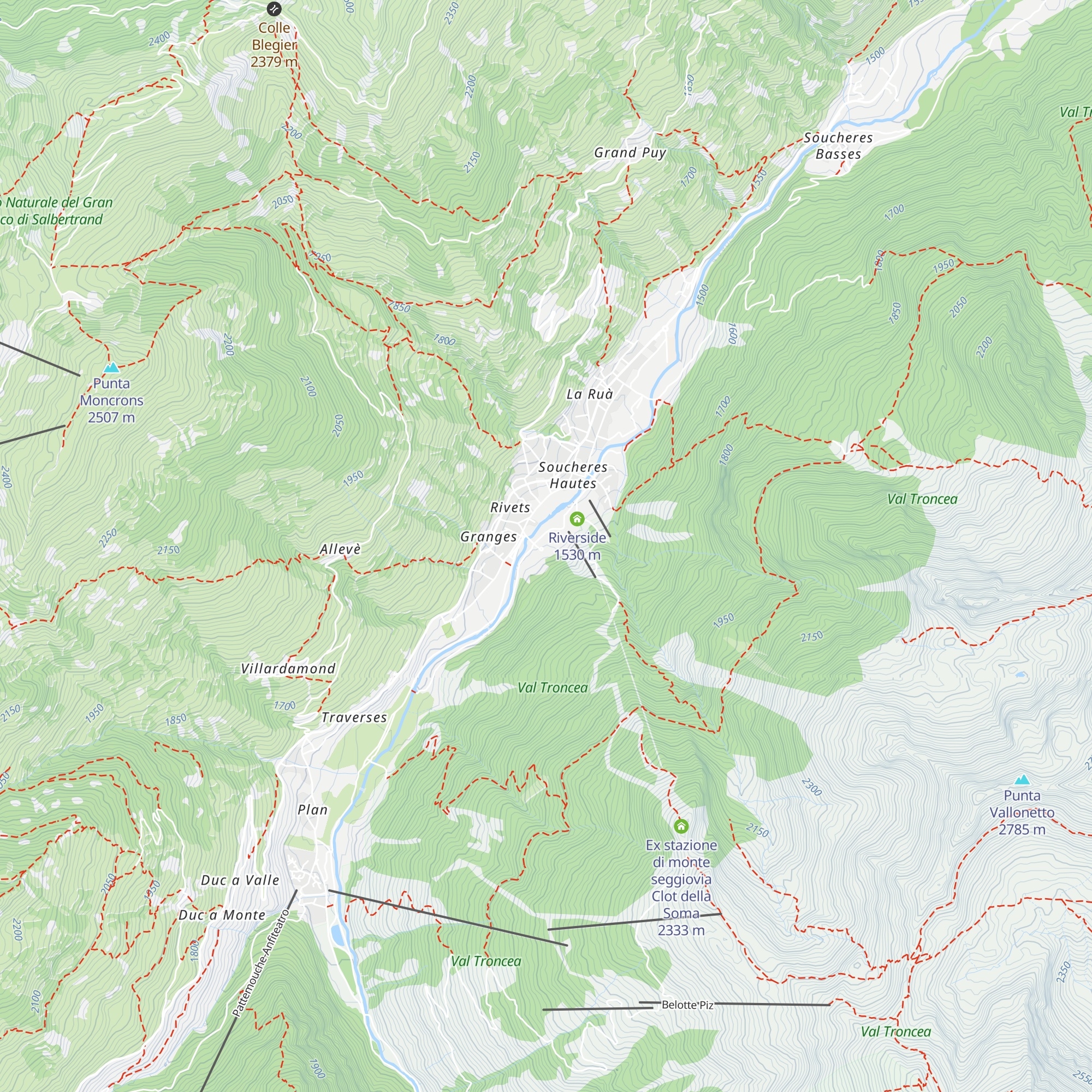 Trampolini map