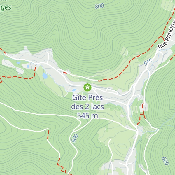 Map of Gîte Près des 2 lacs