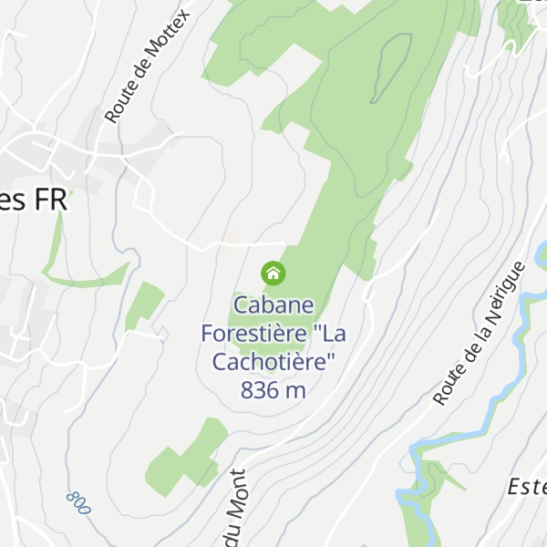 Map of Cabane Forestière "La Cachotière"