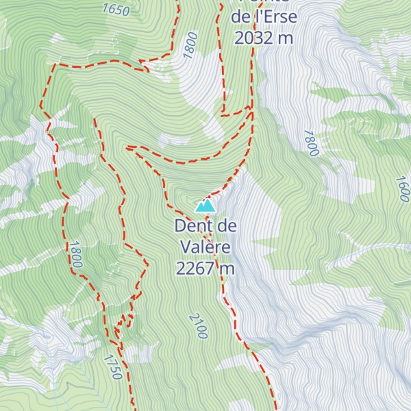 Map of Dent de Valère