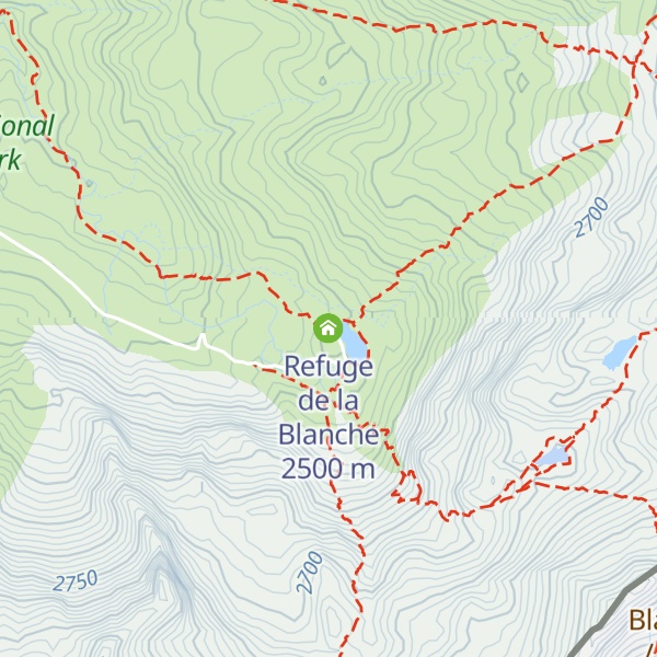 Map of Refuge de la Blanche