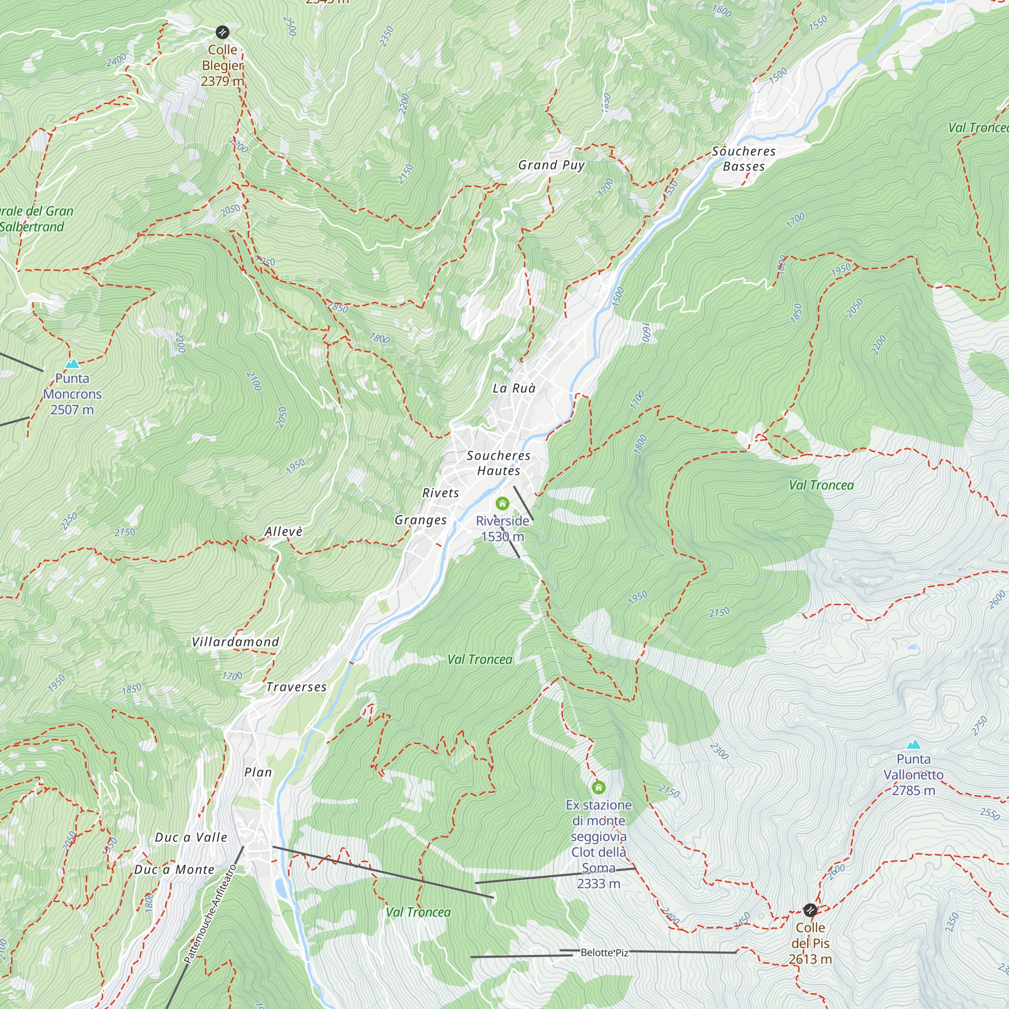 ex stazione di valle seggiovia Clot della Soma map