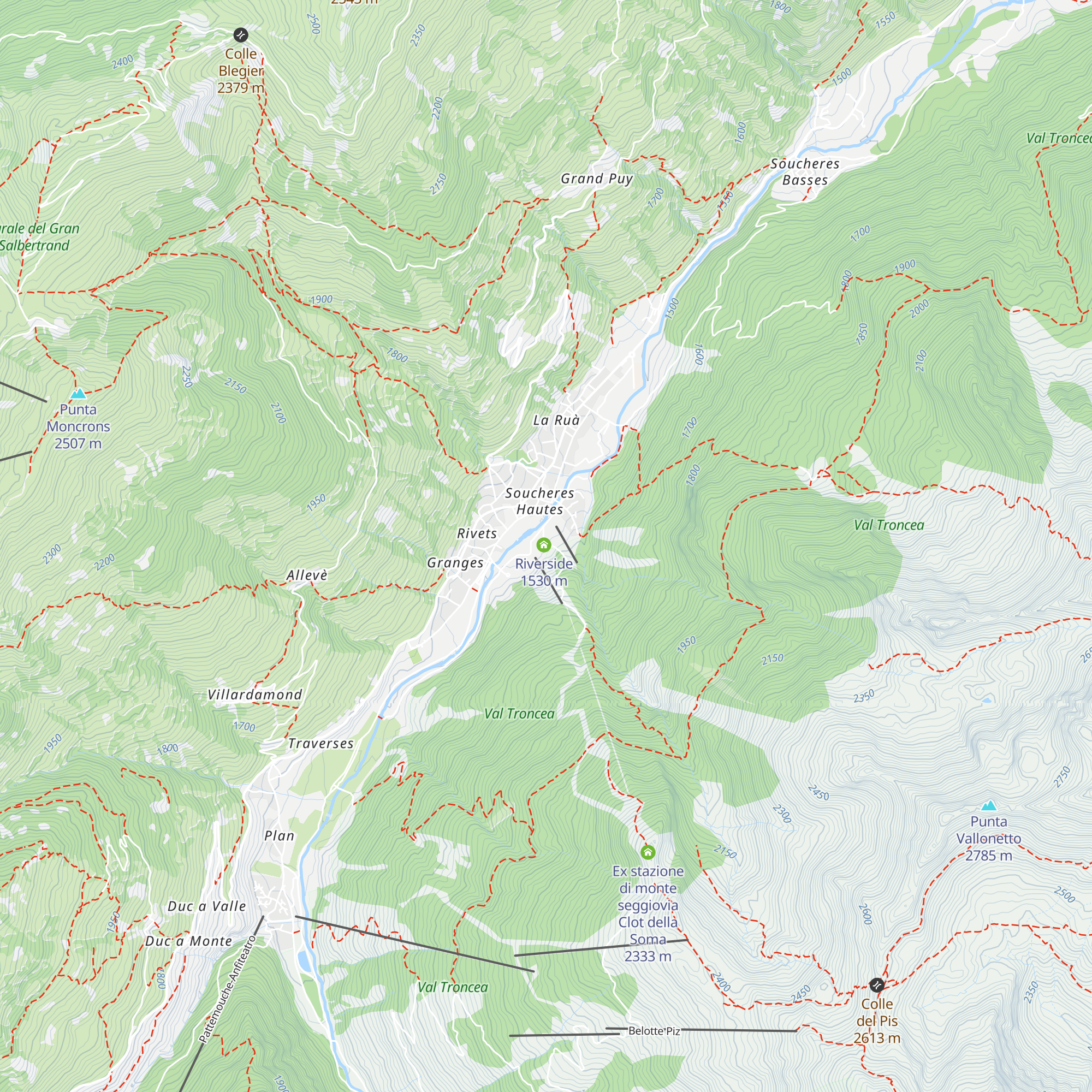 ex stazione di valle seggiovia Clot della Soma map