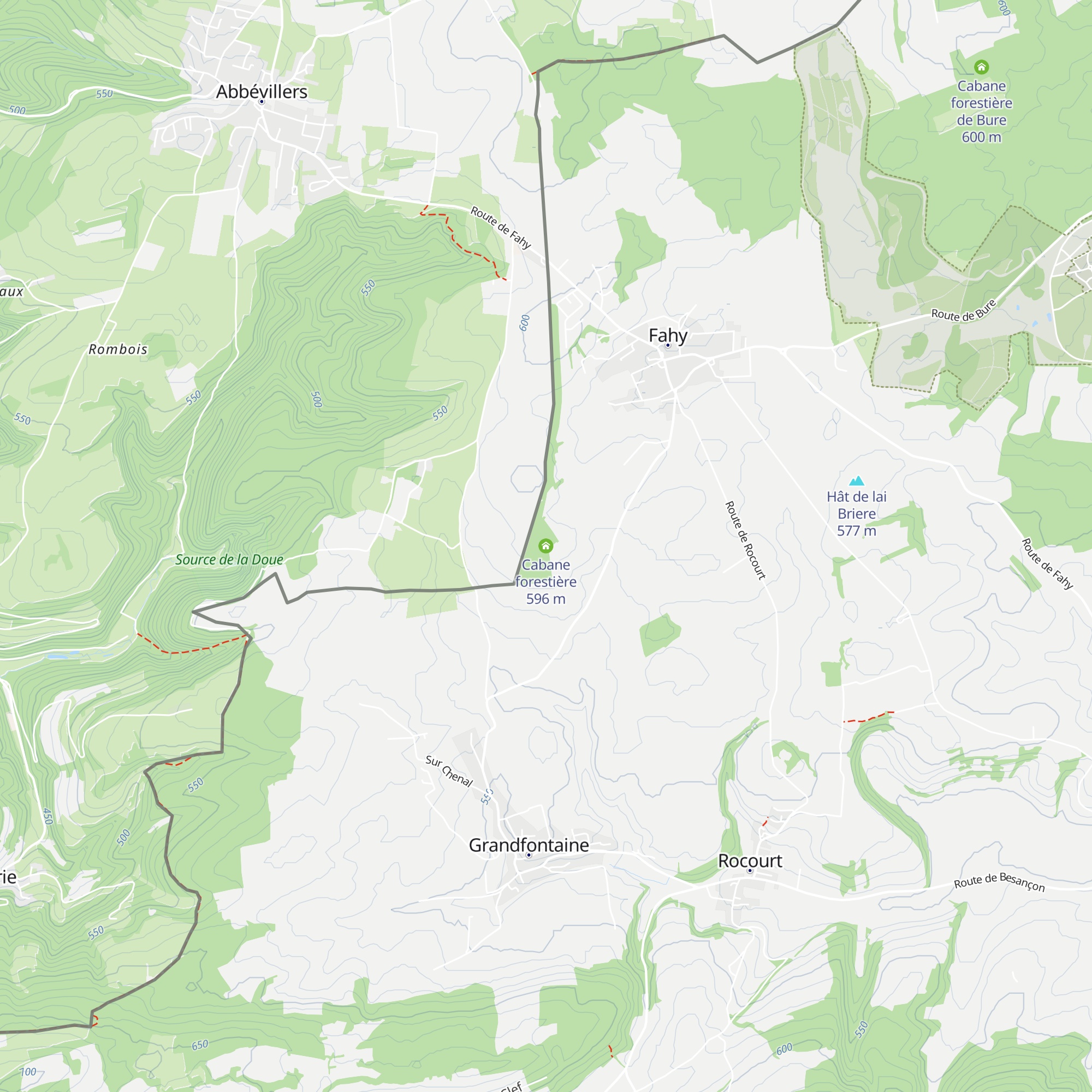 Cabane forestière map