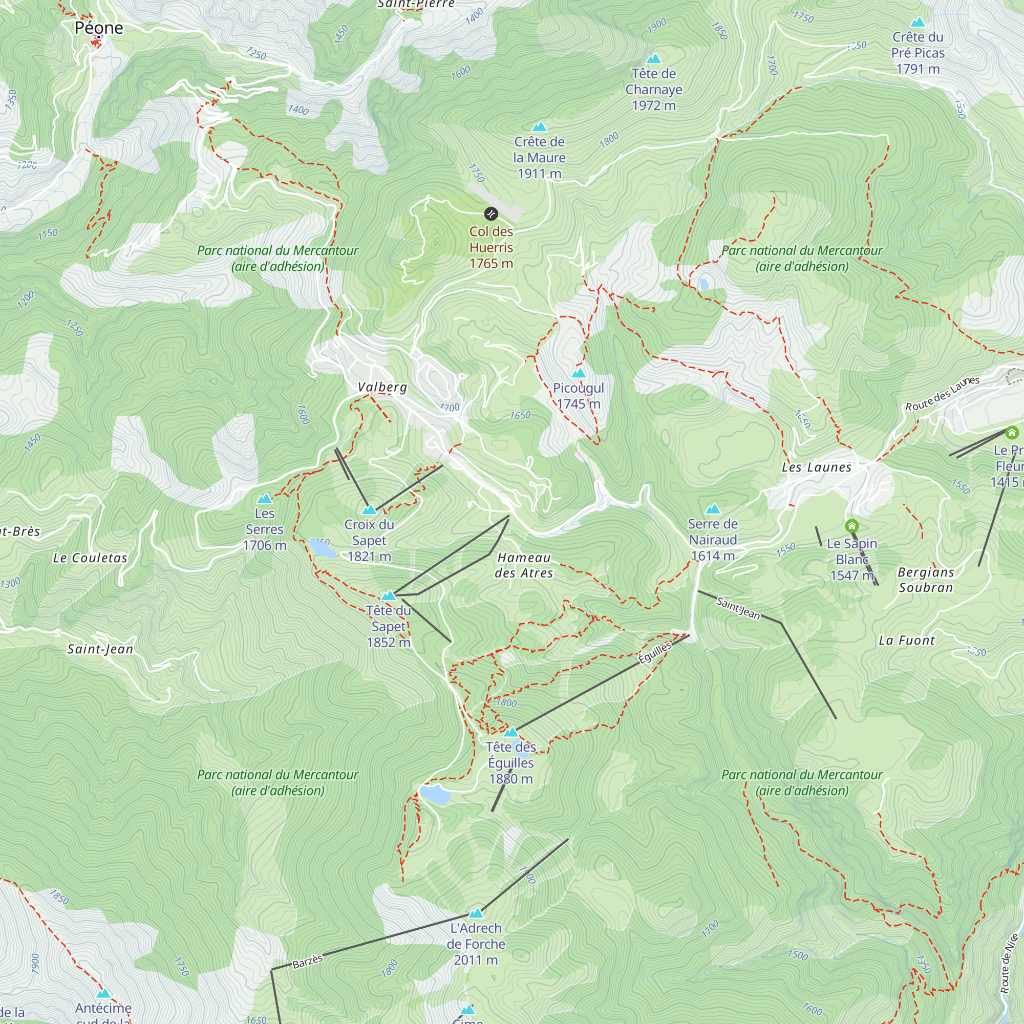 Le Blanchon Valberg map