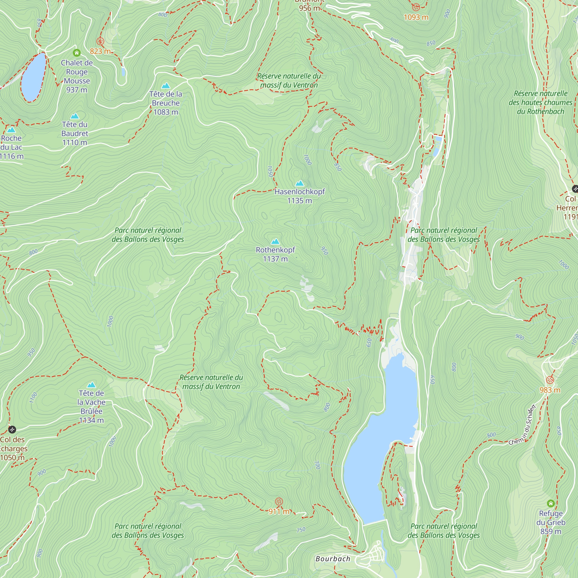 Refuge du Hinterbockloch map