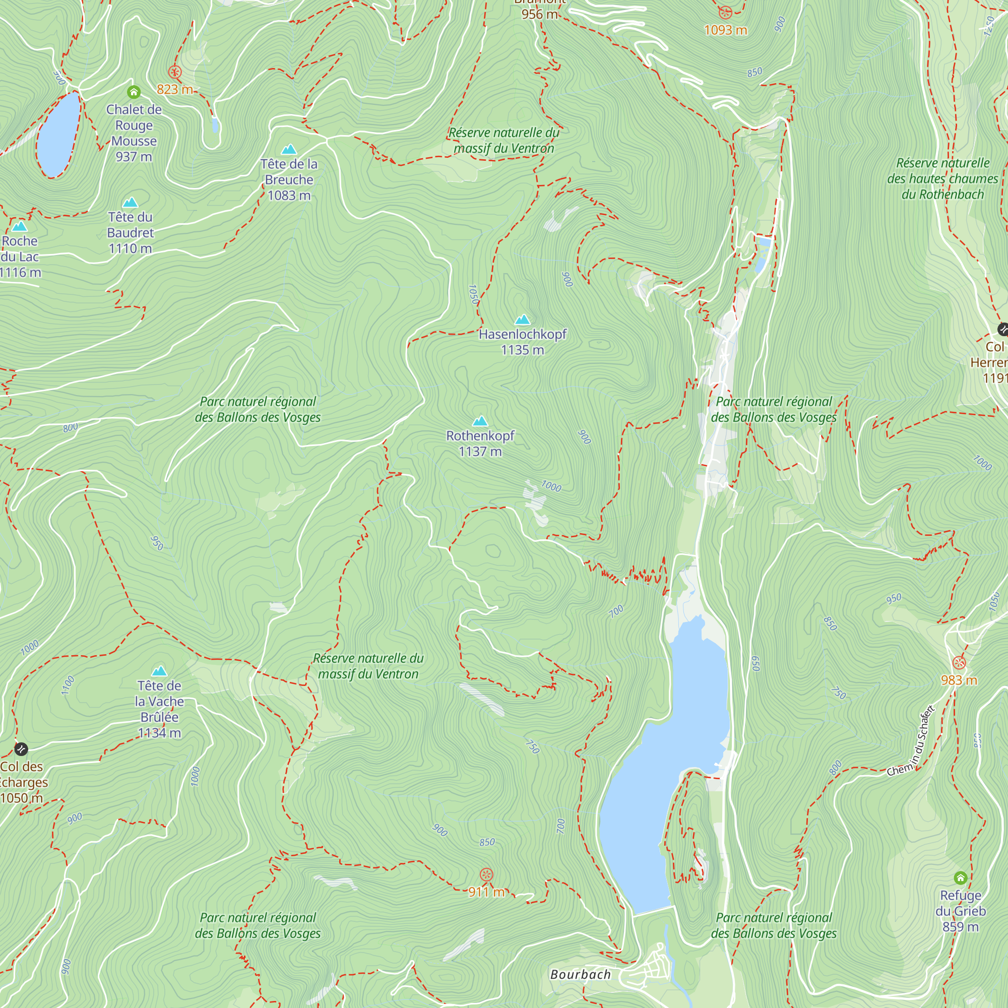 Refuge du Hinterbockloch map