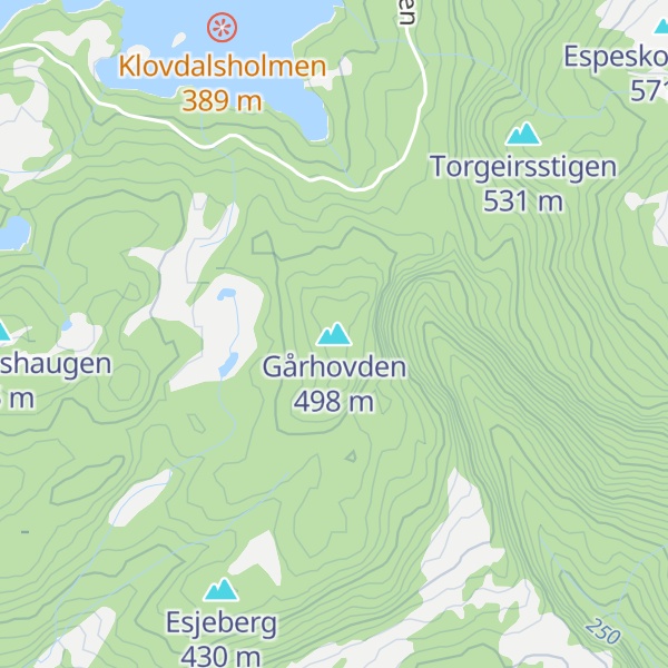 Map of Gårhovden