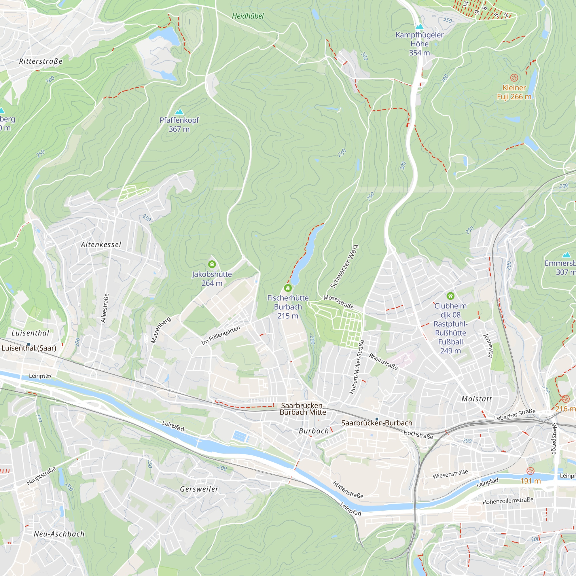 Fischerhütte Burbach map