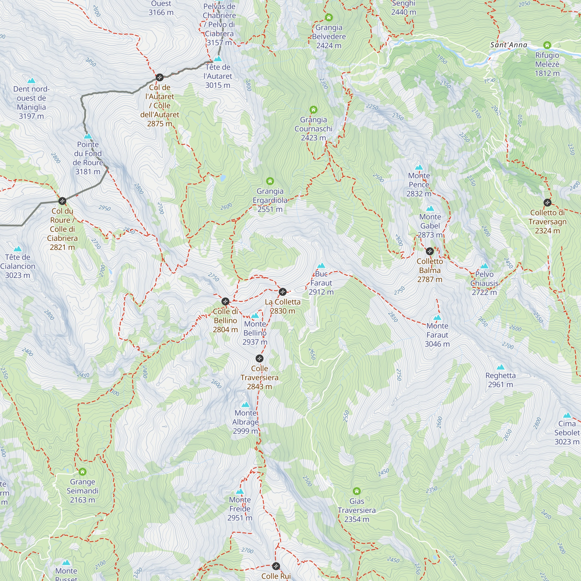Bivacco Carmagnola map