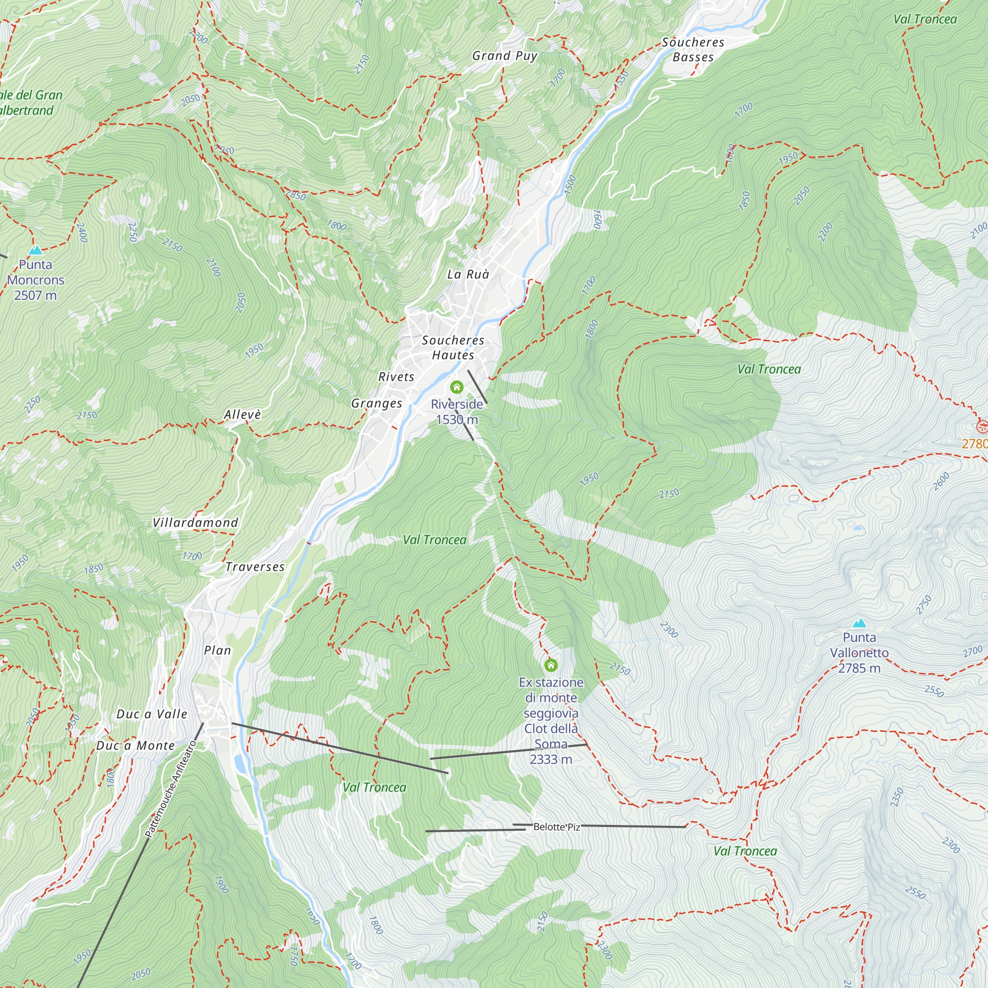 Ex stazione intermadia seggiovia Clot della Soma map