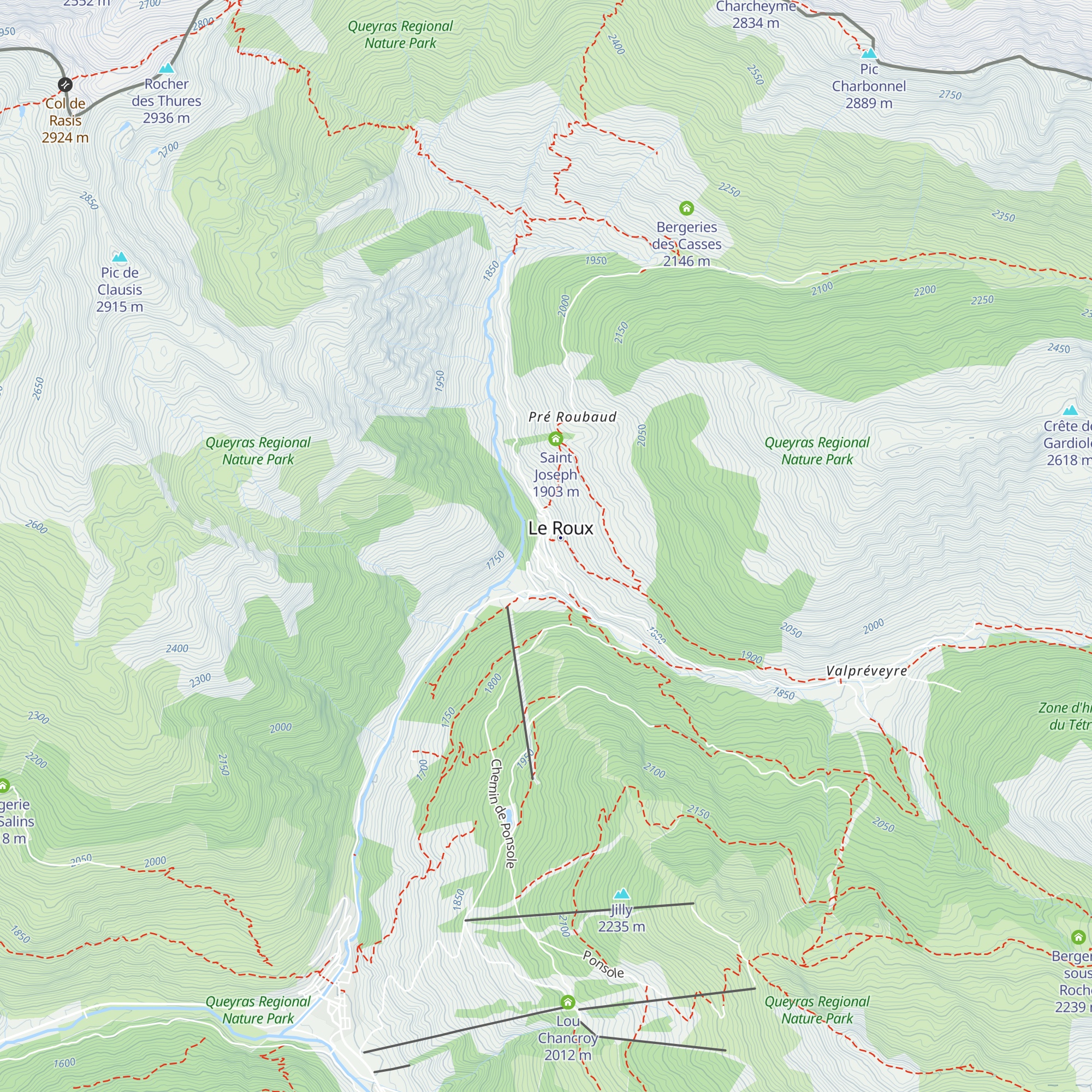 Le Cassu map