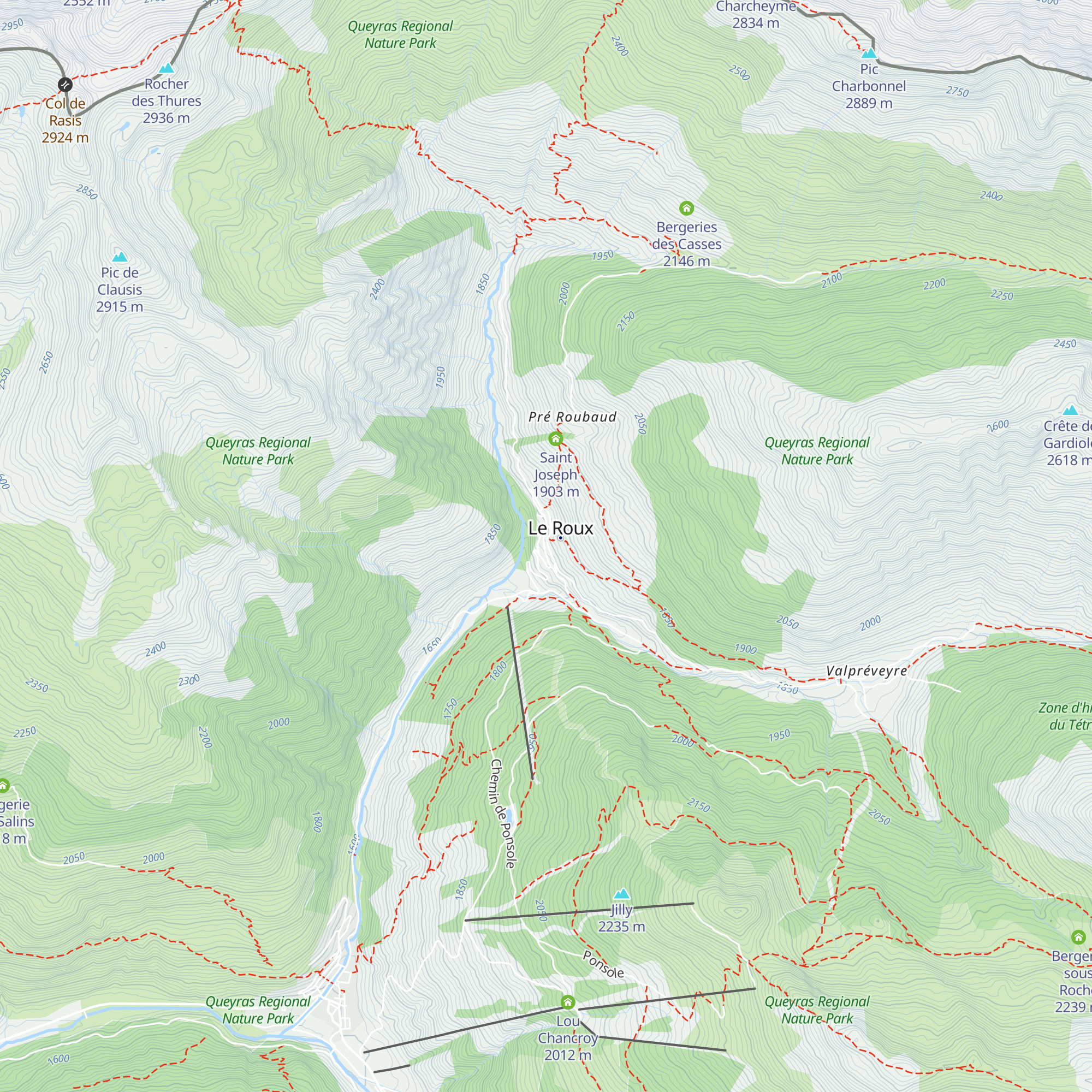 Le Cassu map