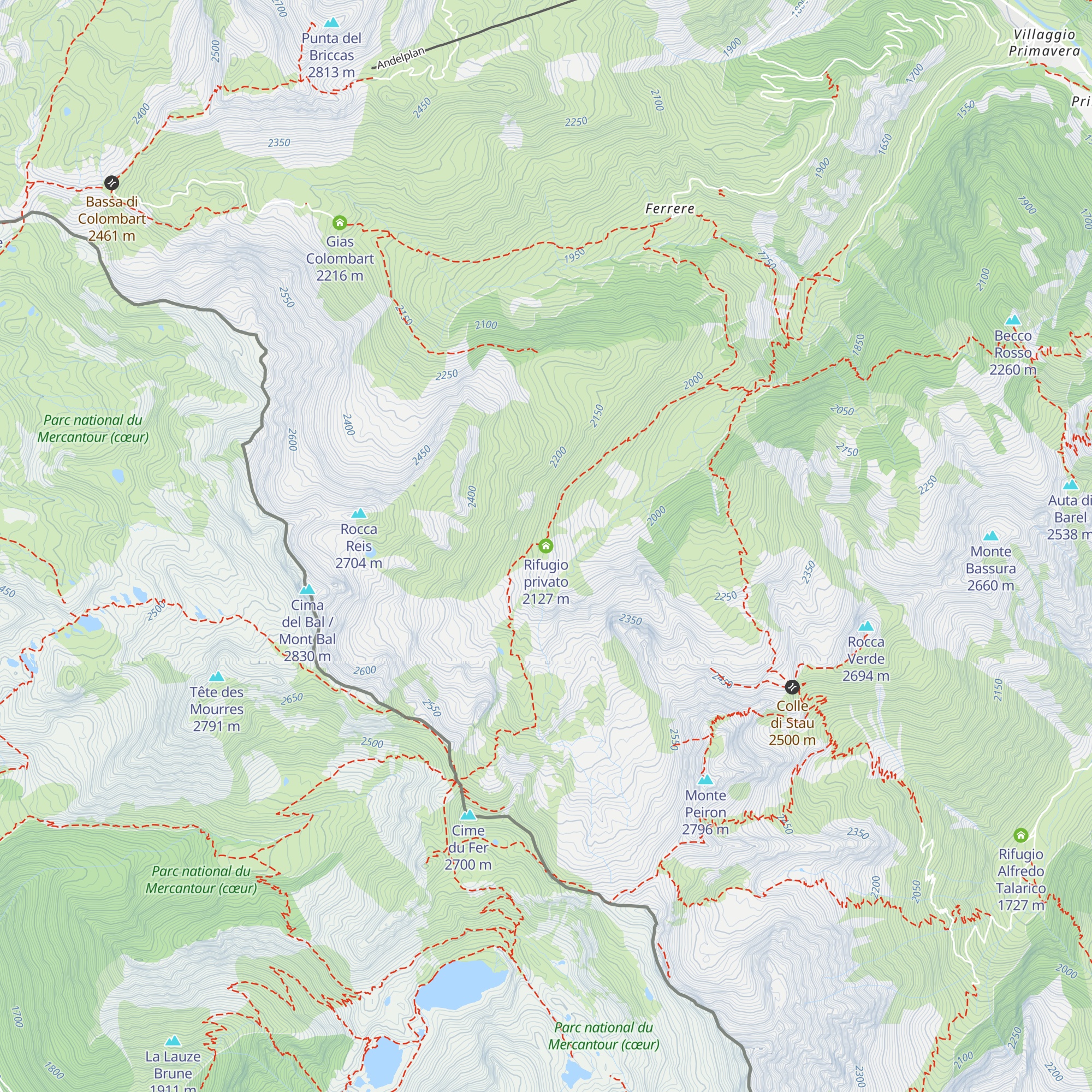 Rifugio privato map