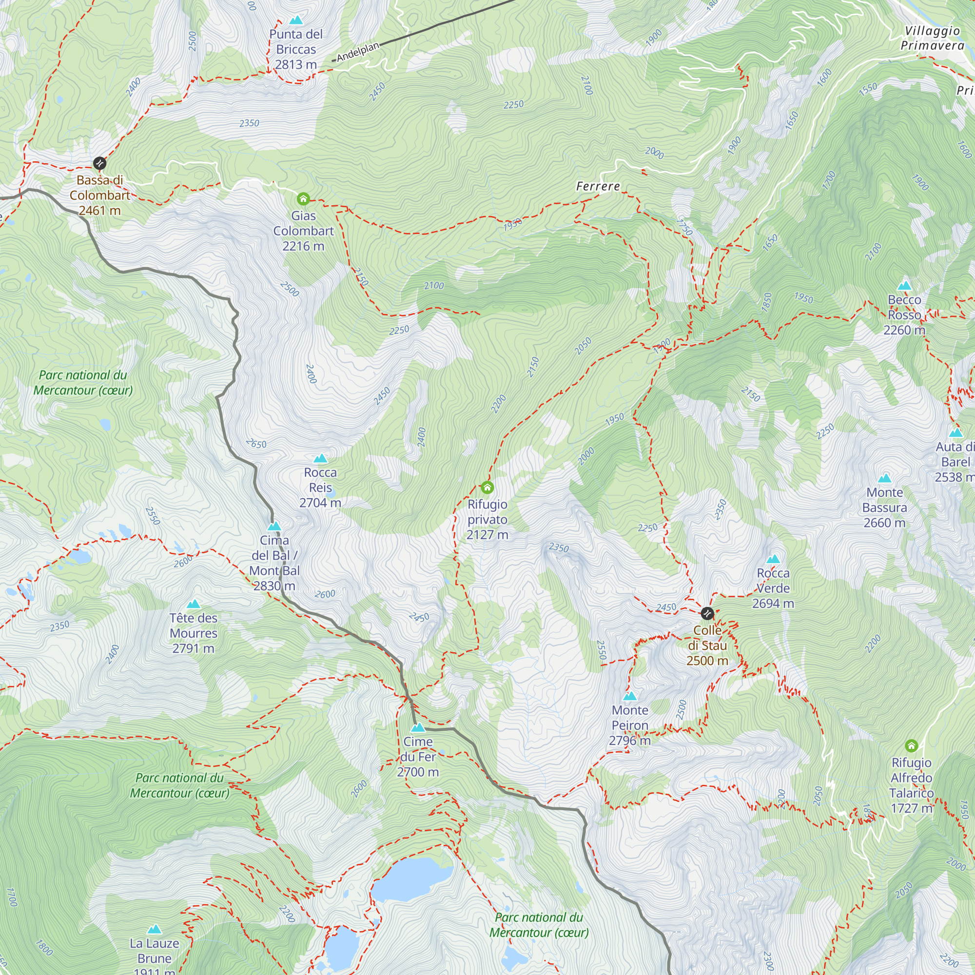 Rifugio privato map