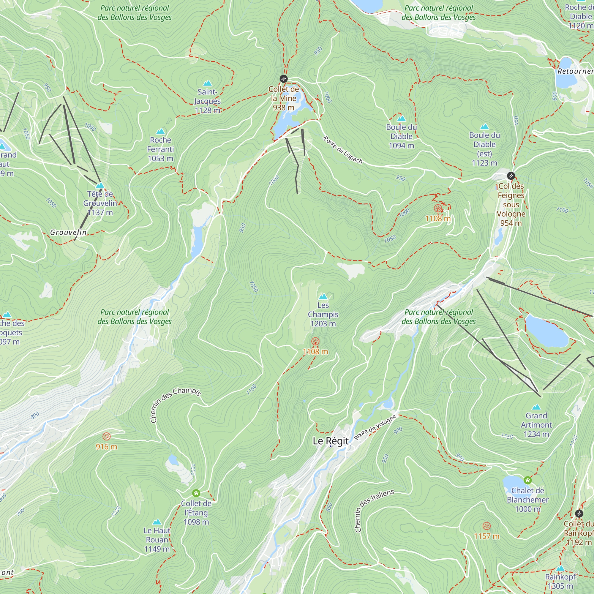 Chalet des Champis map