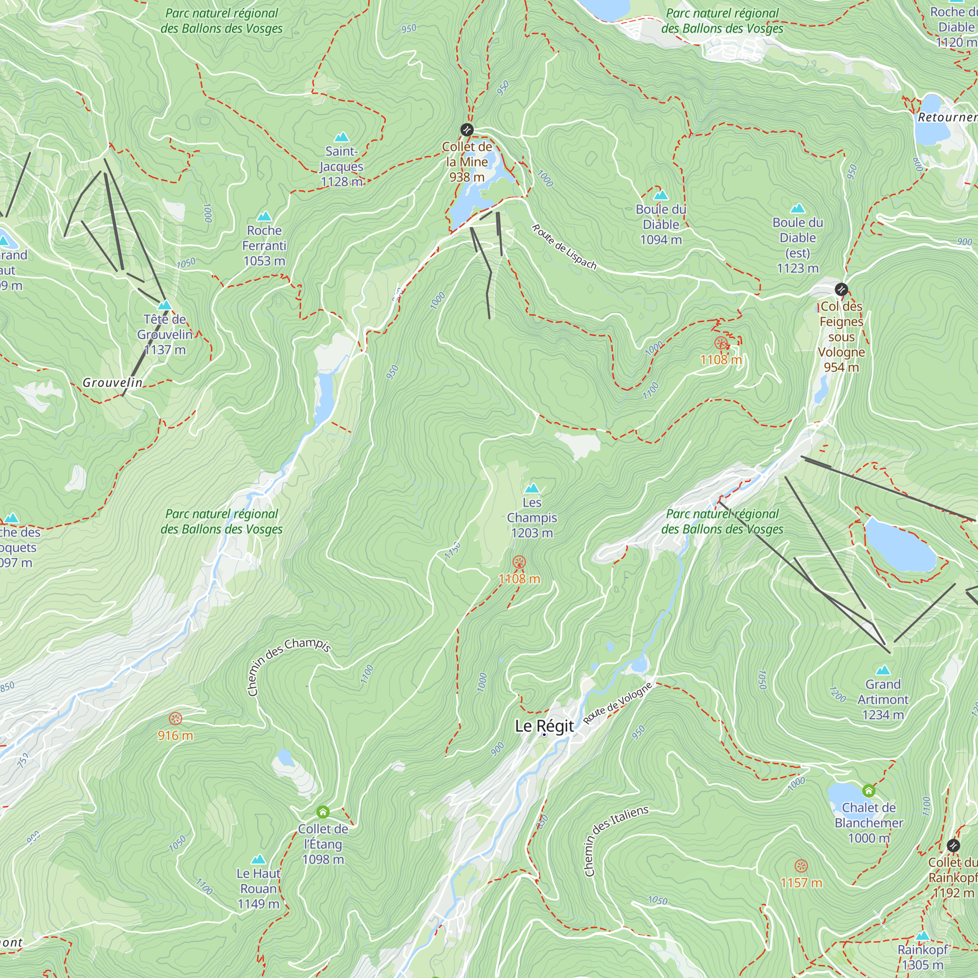 Chalet des Champis map