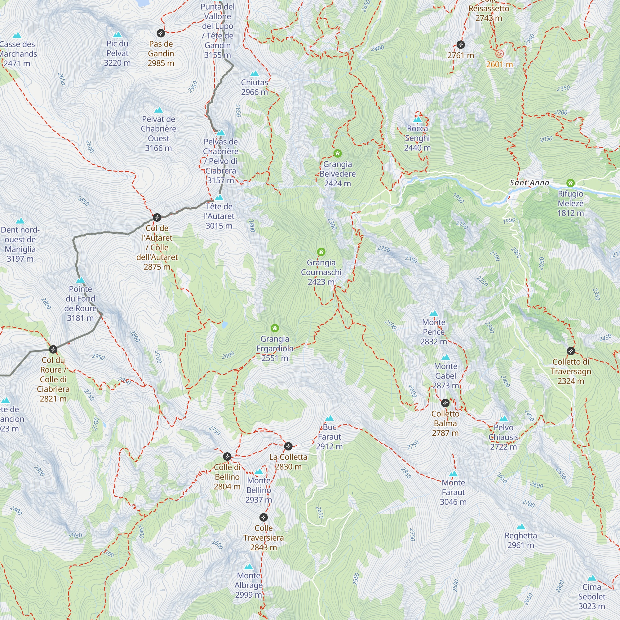 Grangia Custel map