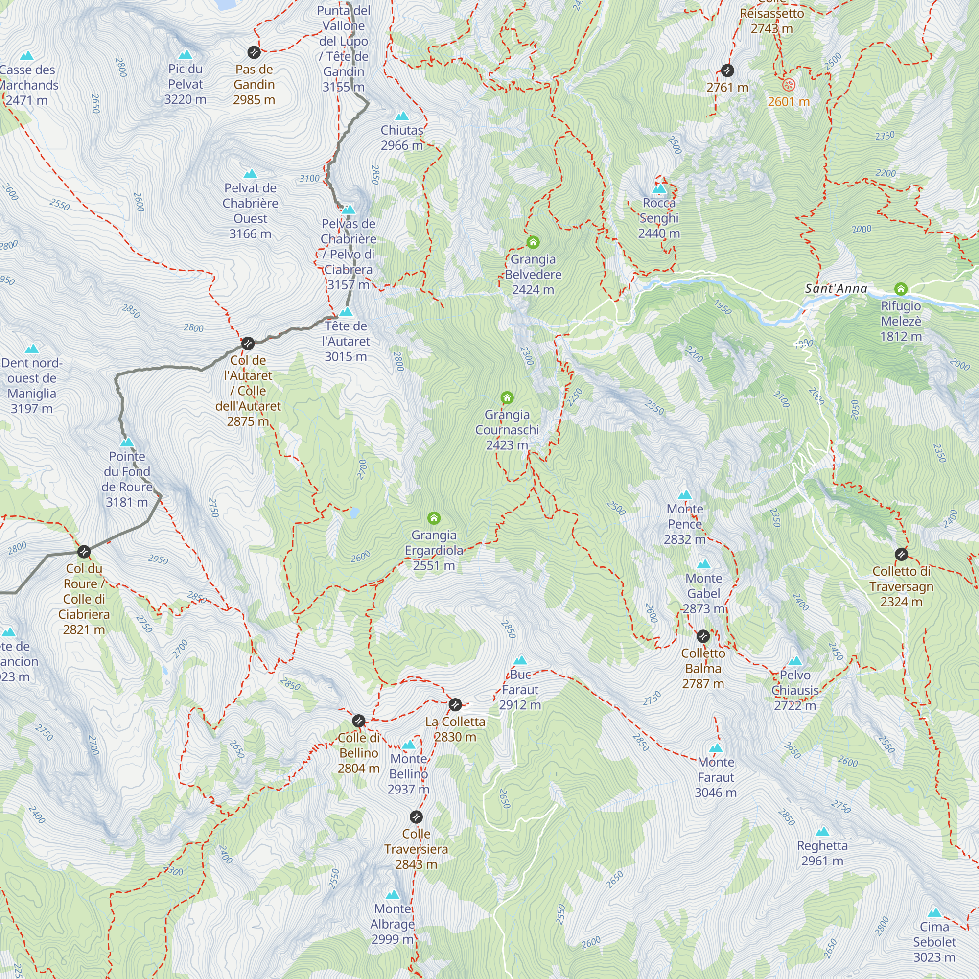 Grangia Custel map