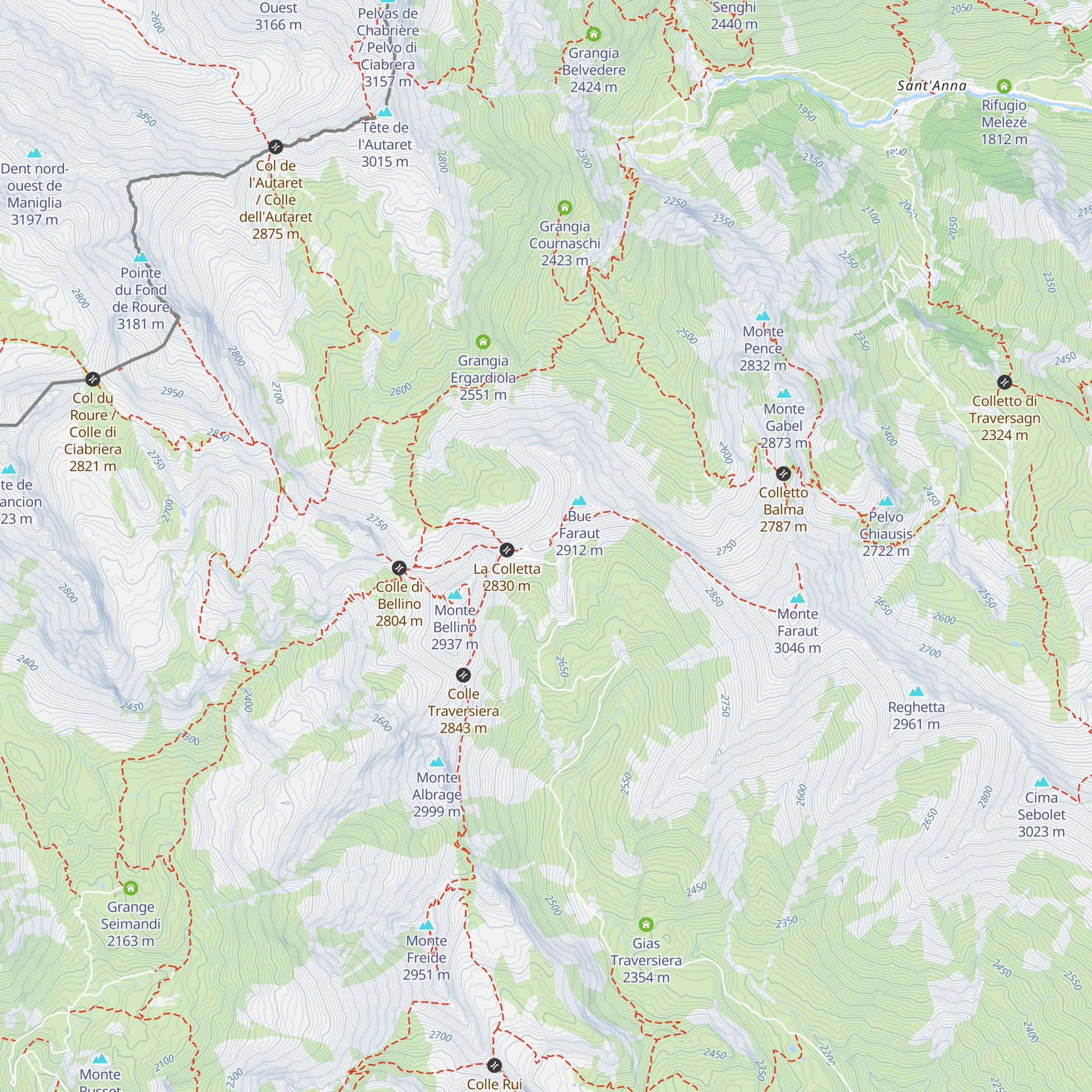 Rifugio Carmagnola map