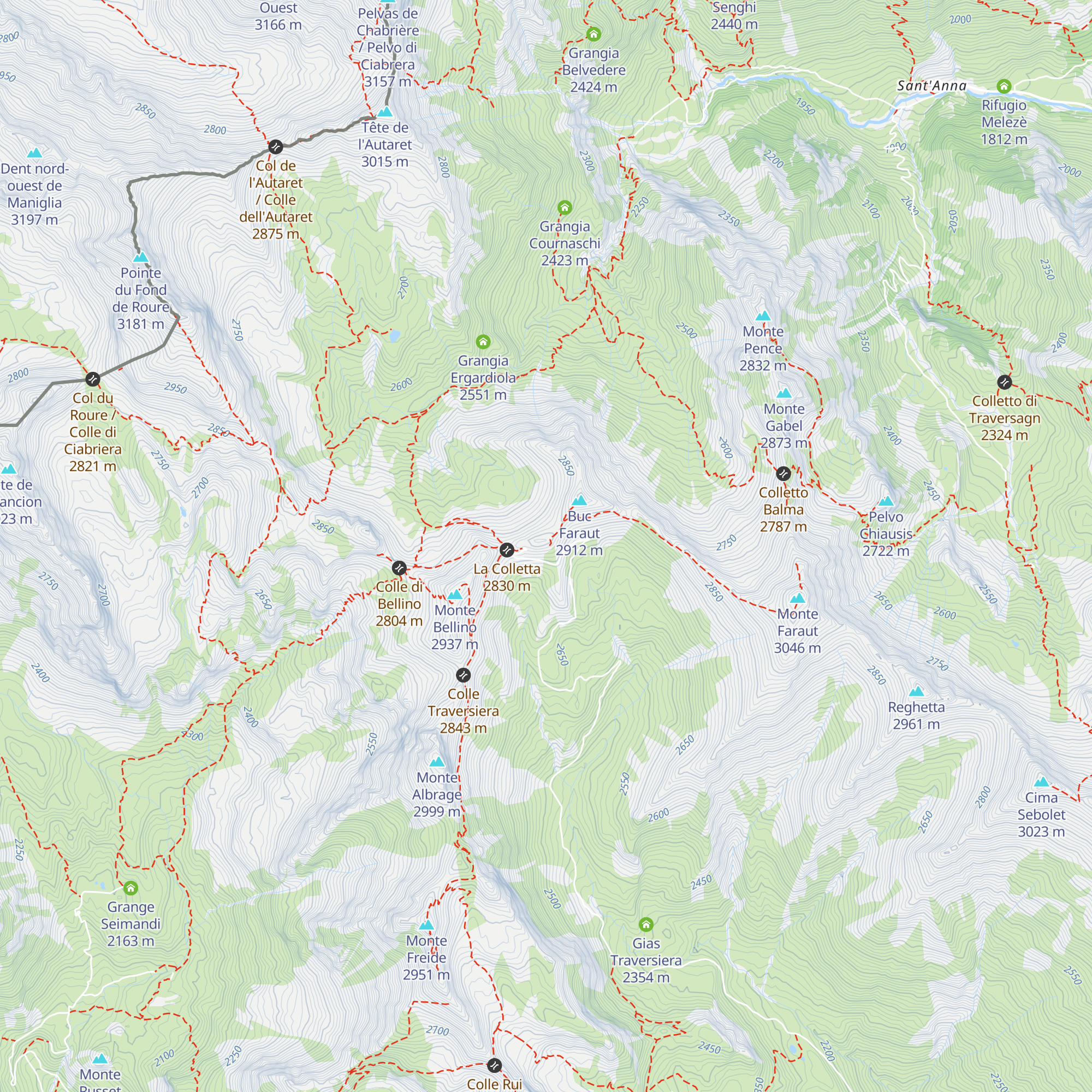Rifugio Carmagnola map