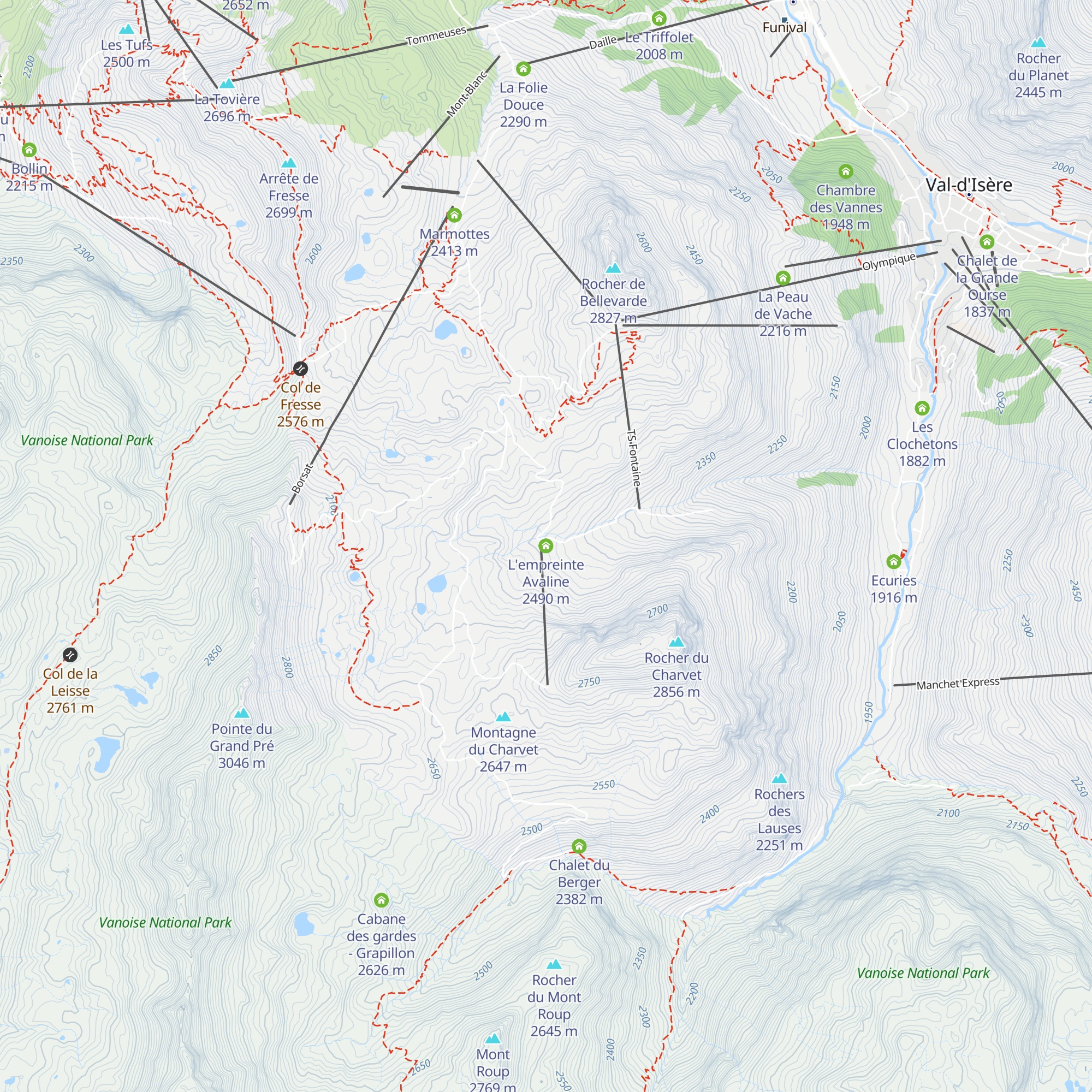 L'empreinte Avaline map