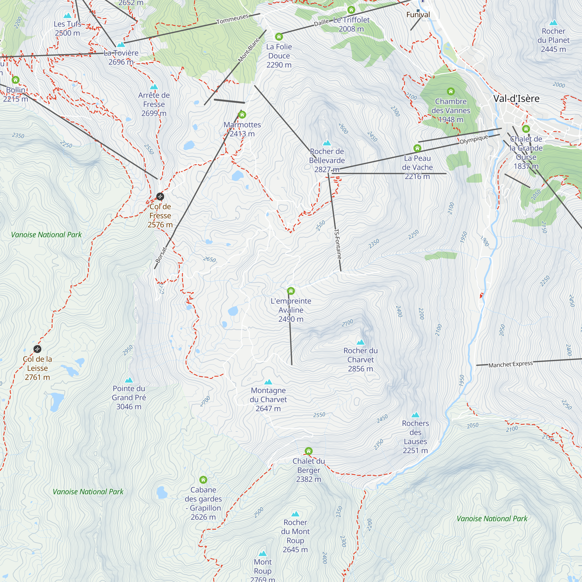L'empreinte Avaline map