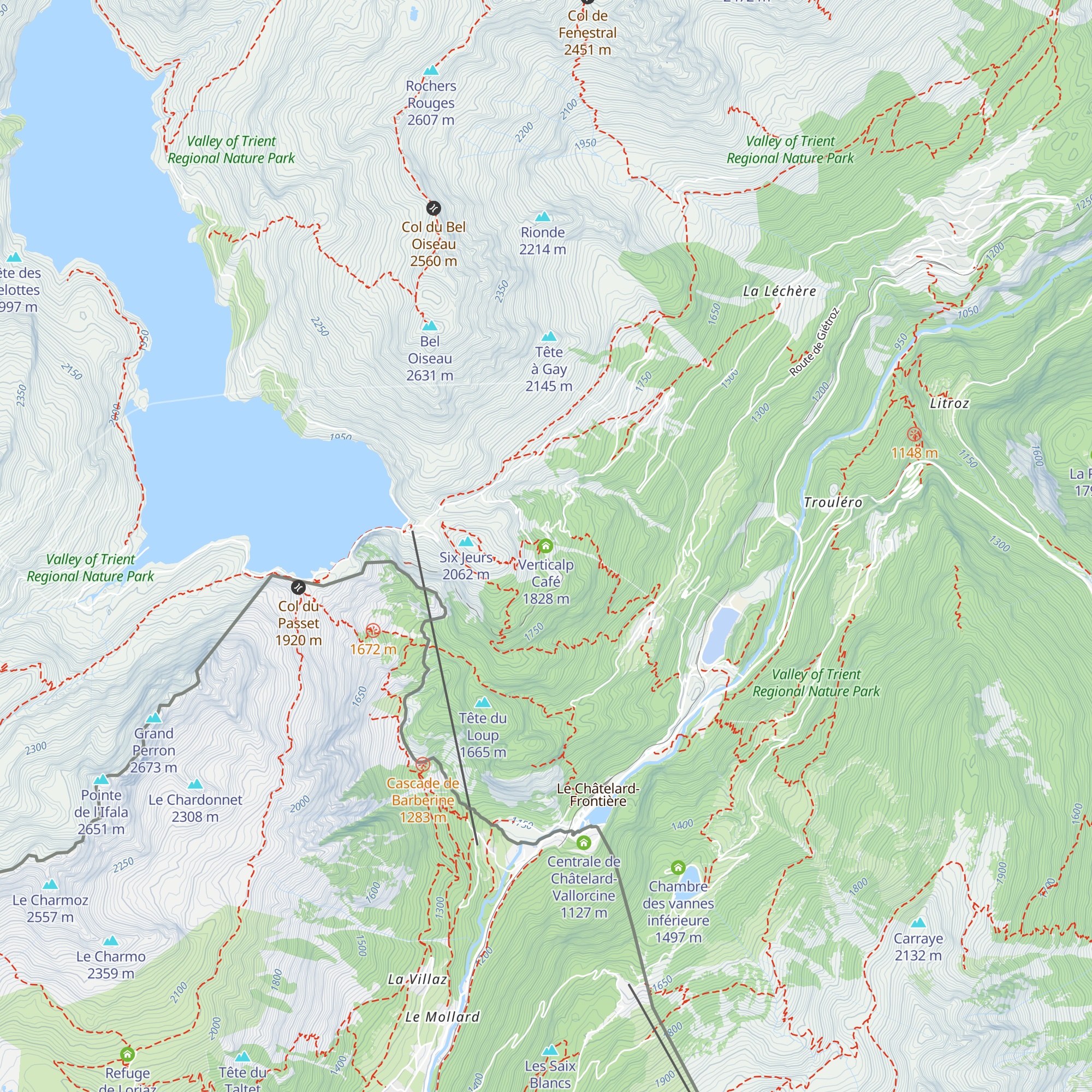 Verticalp Café map