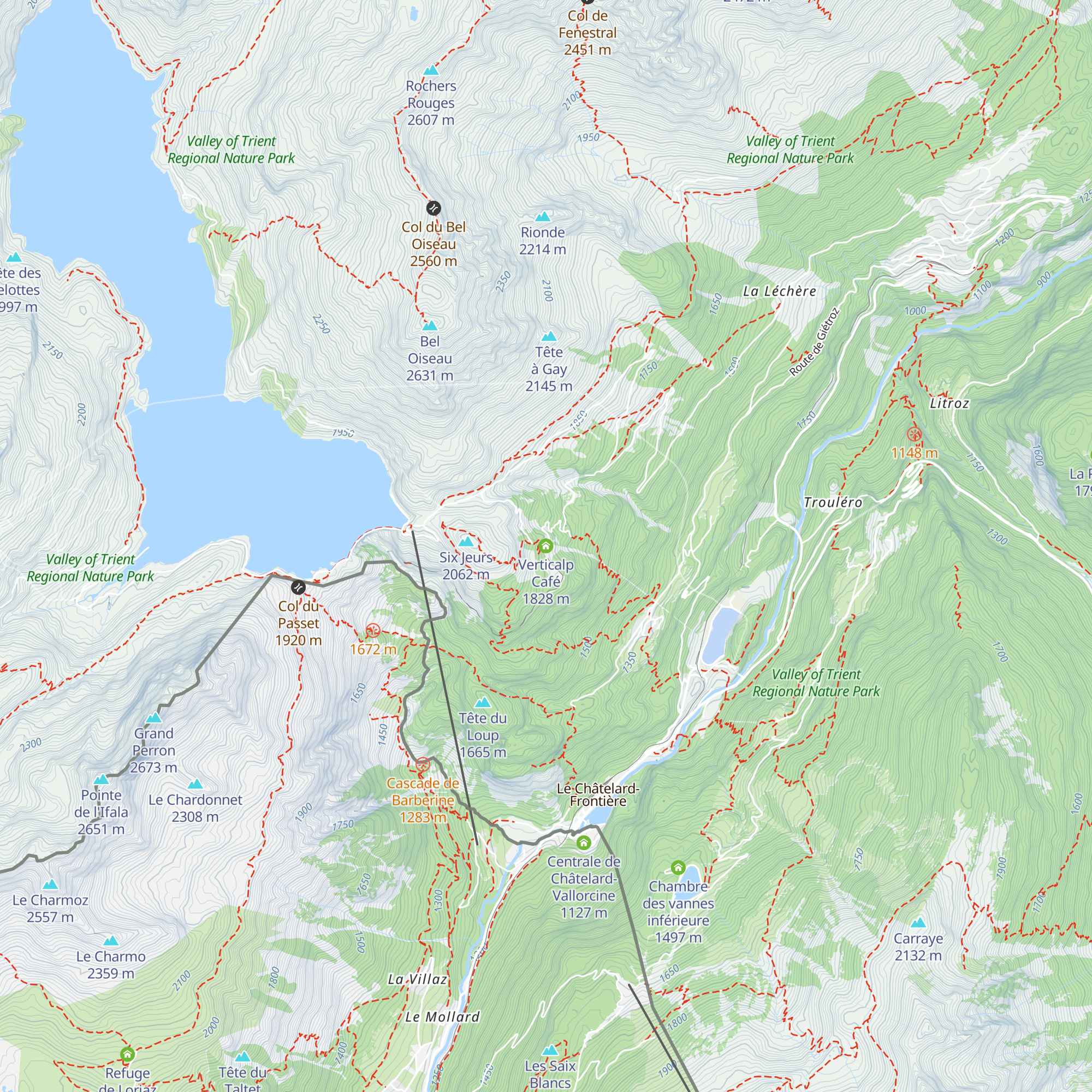 Verticalp Café map