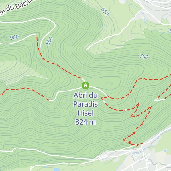 Map of Abri du Paradis Hisel