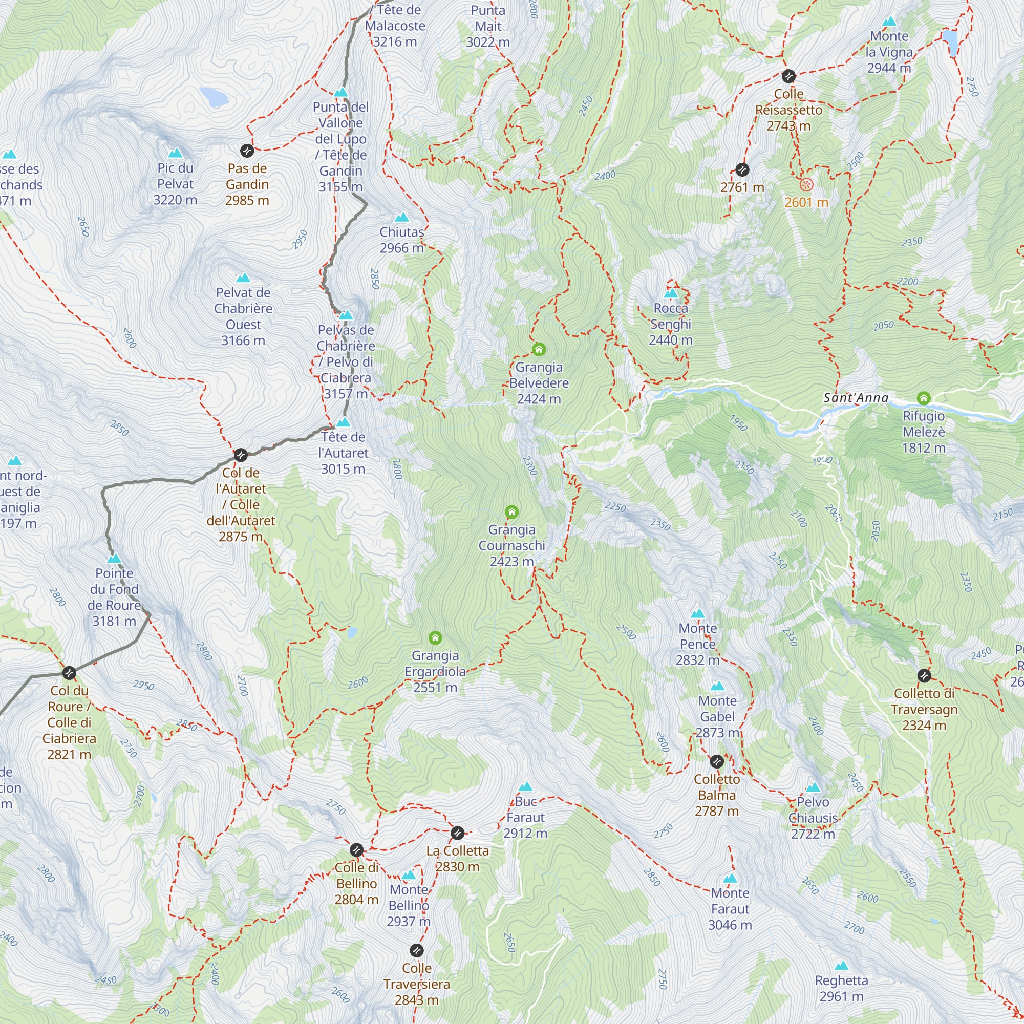 Grangia Cournaschi map