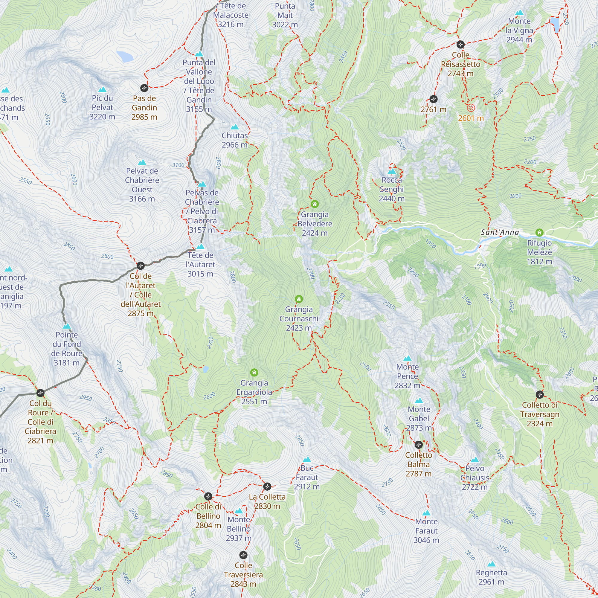 Grangia Cournaschi map