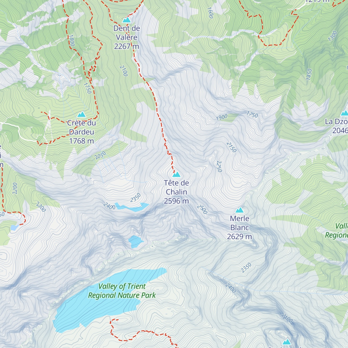 Refuge de Chalin map