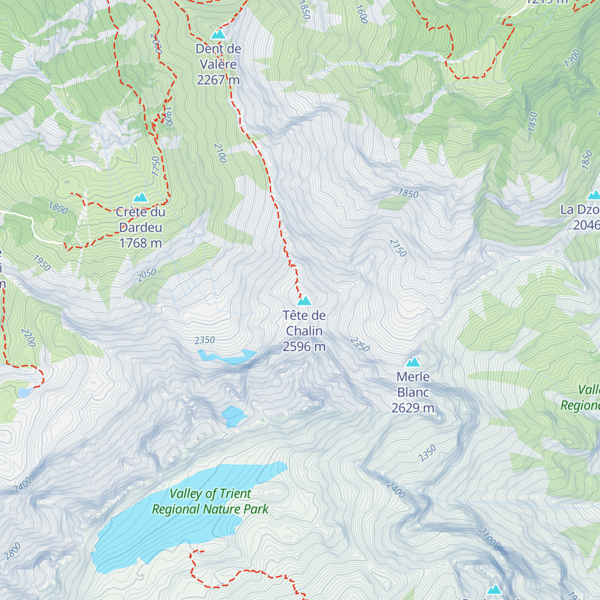 Refuge de Chalin map