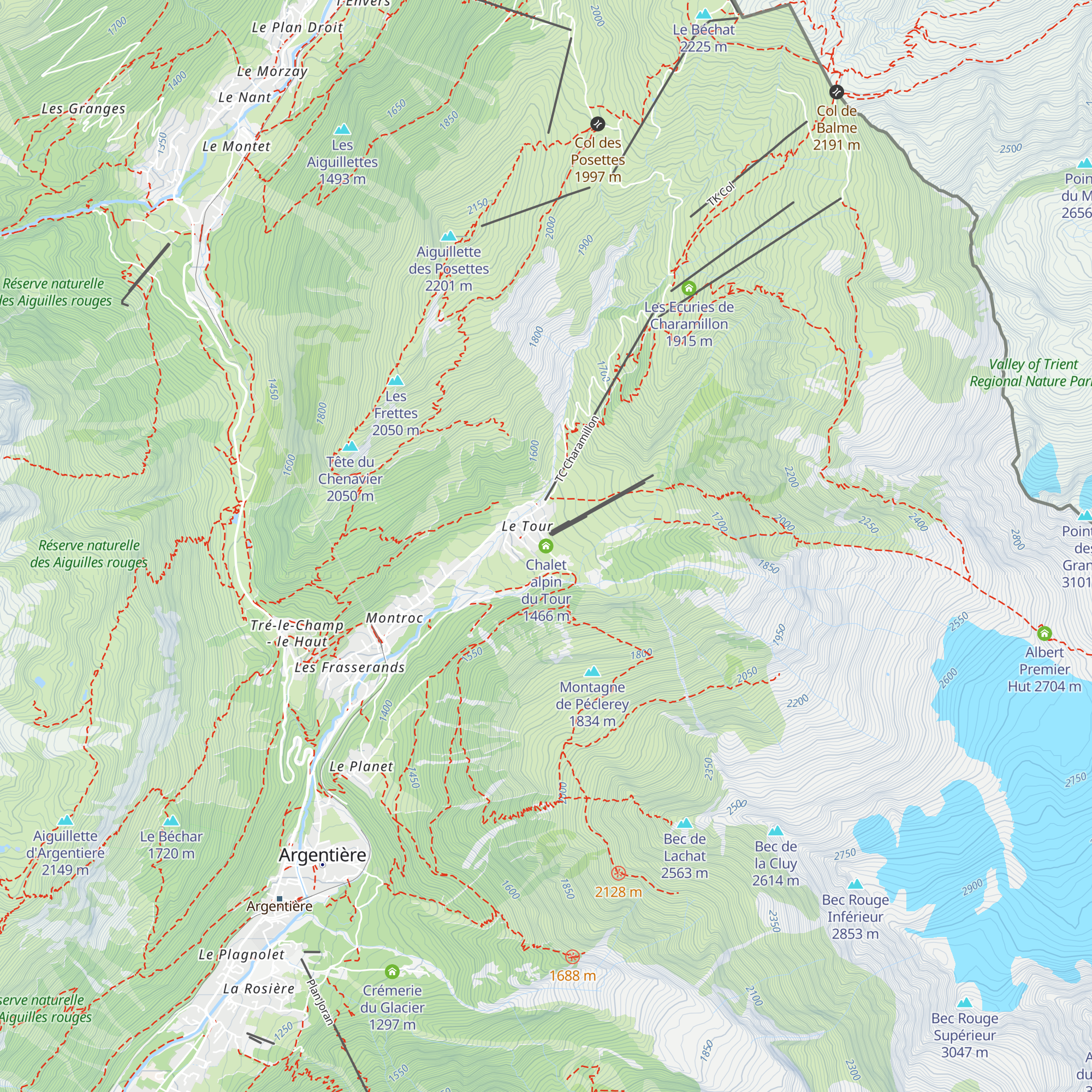 Chalet alpin du Tour map