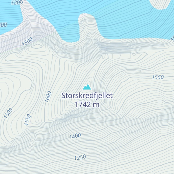 Map of Storskredfjellet