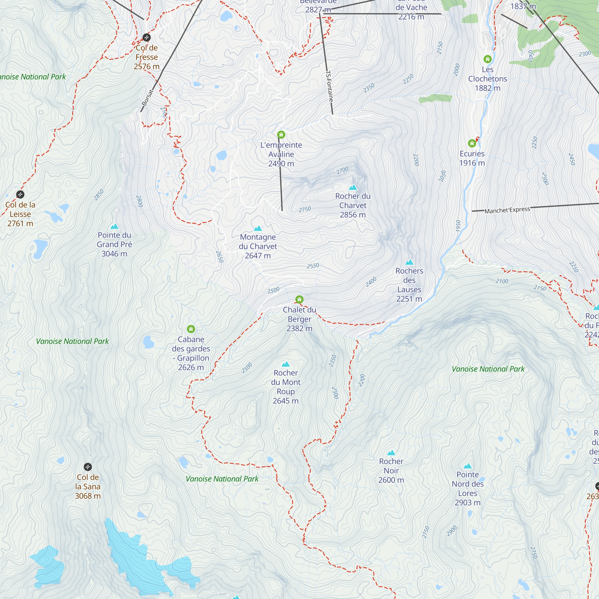 Chalet du Berger map