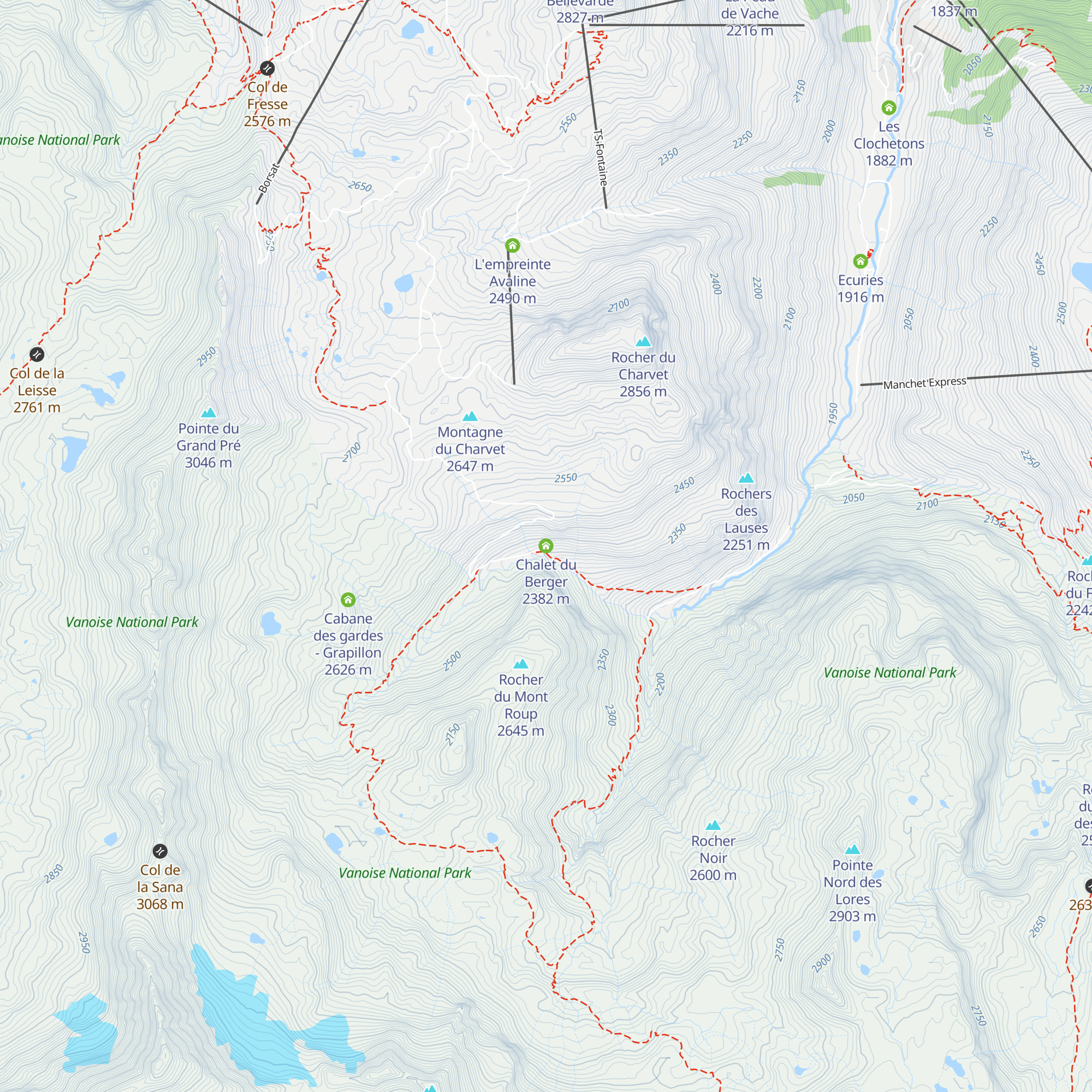 Chalet du Berger map