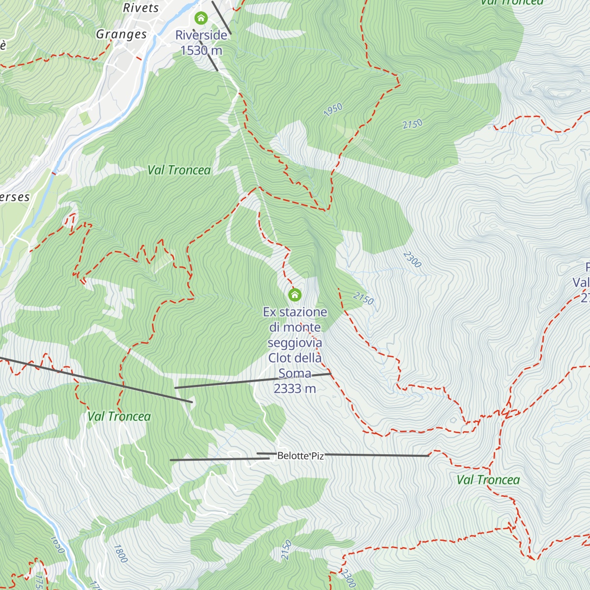 Ex stazione di monte seggiovia Clot della Soma map