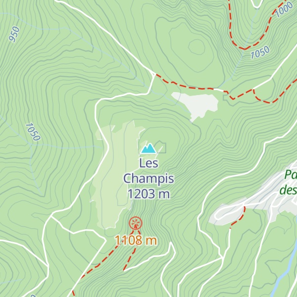 Map of Les Champis