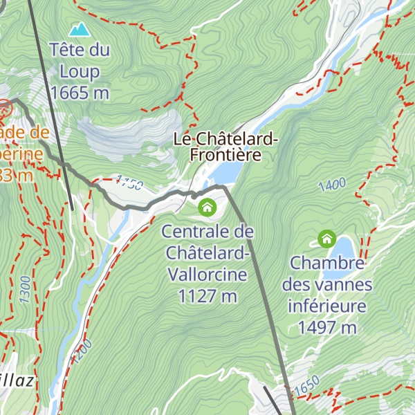 Map of Centrale de Châtelard-Vallorcine