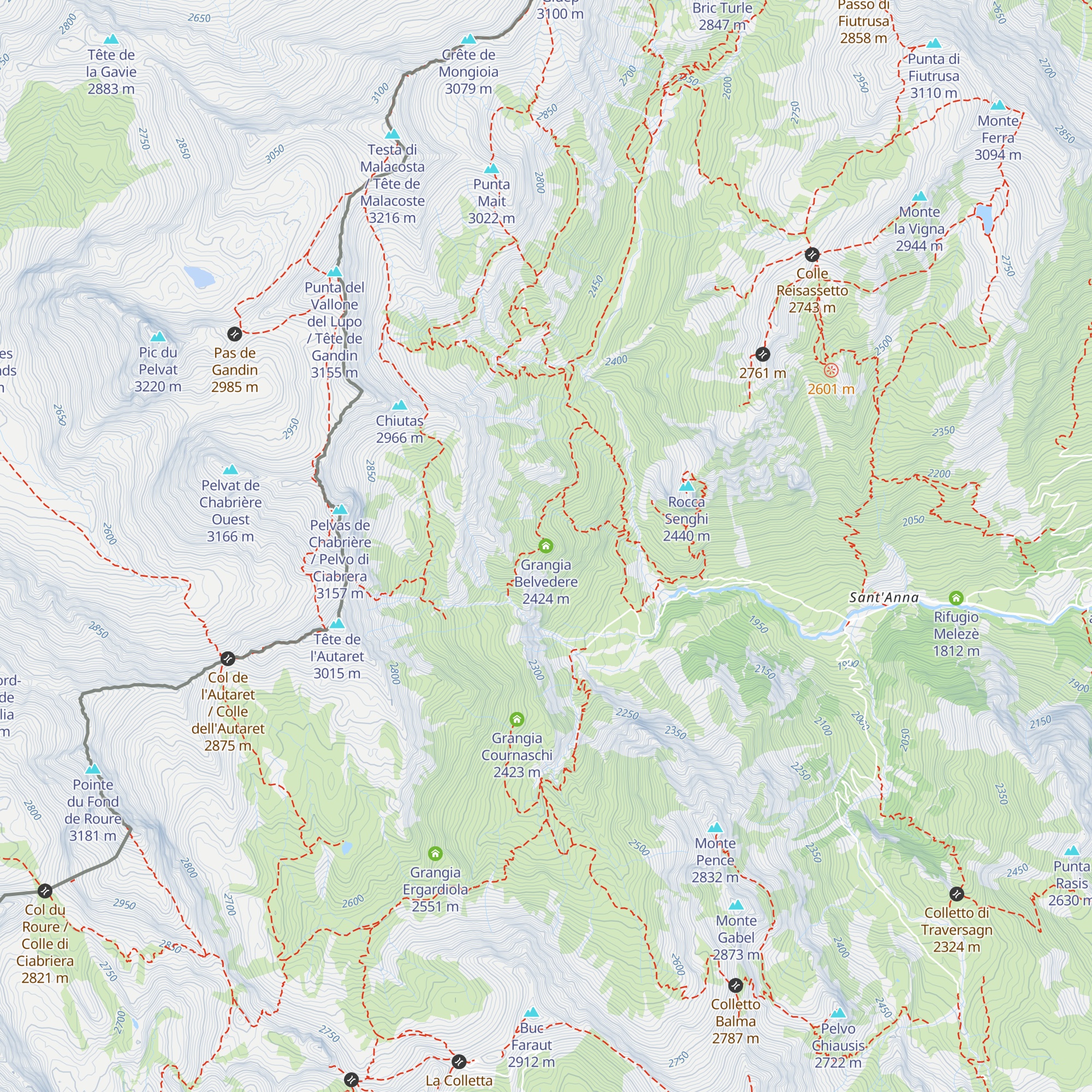 Grangia Belvedere map
