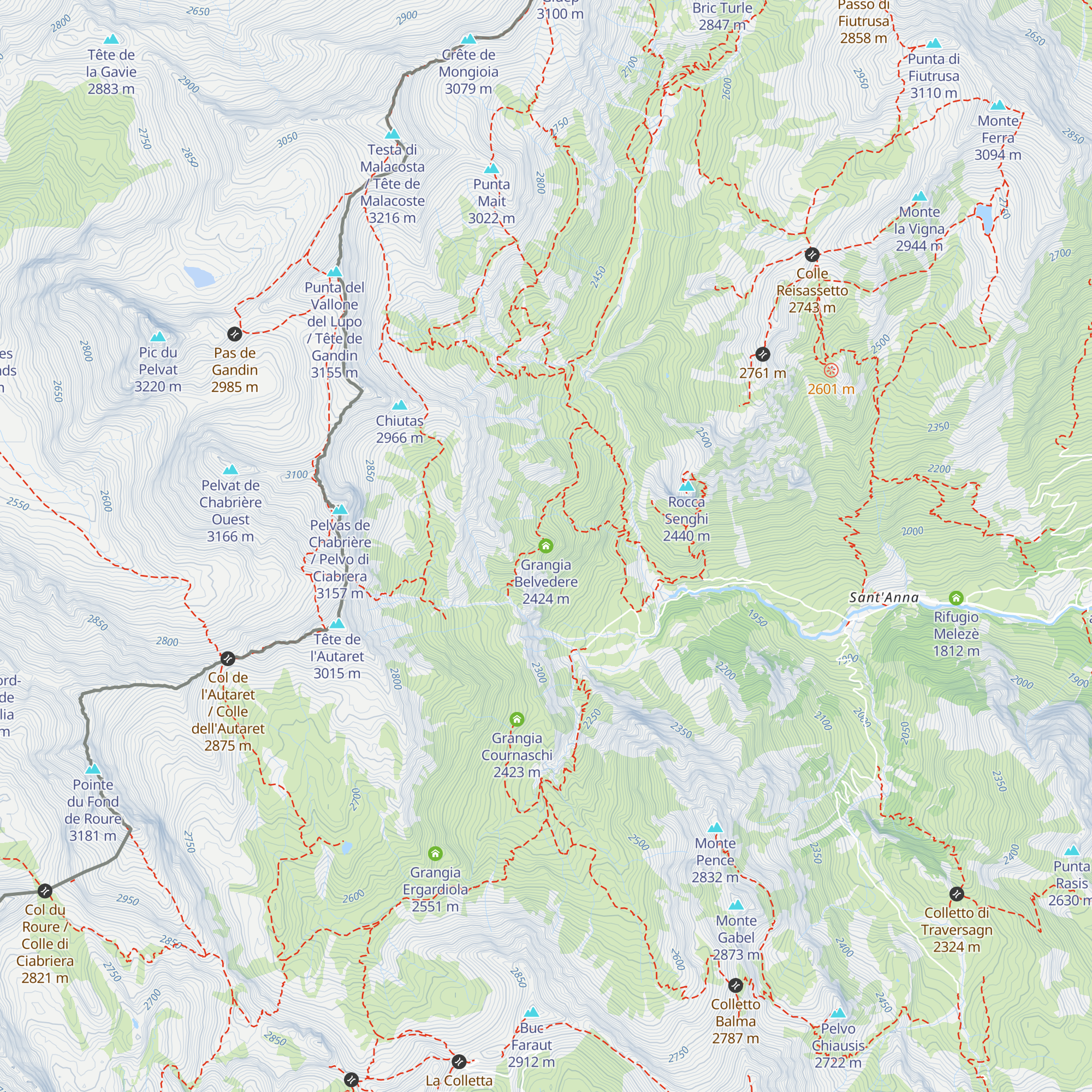 Grangia Belvedere map