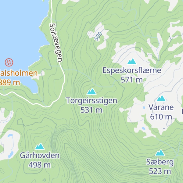 Map of Torgeirsstigen