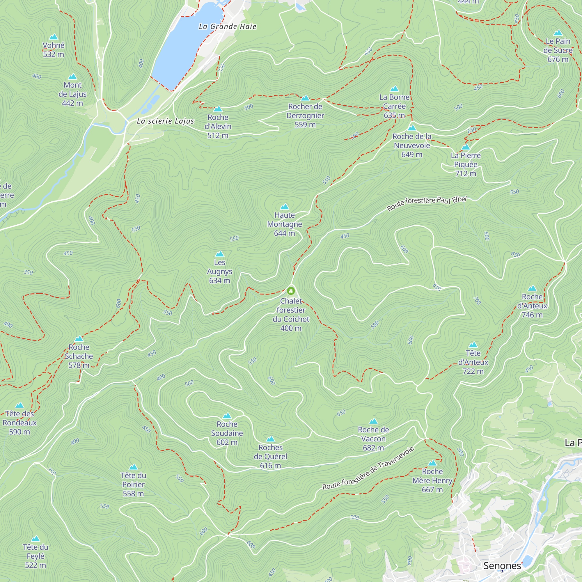 Chalet forestier du Coichot map