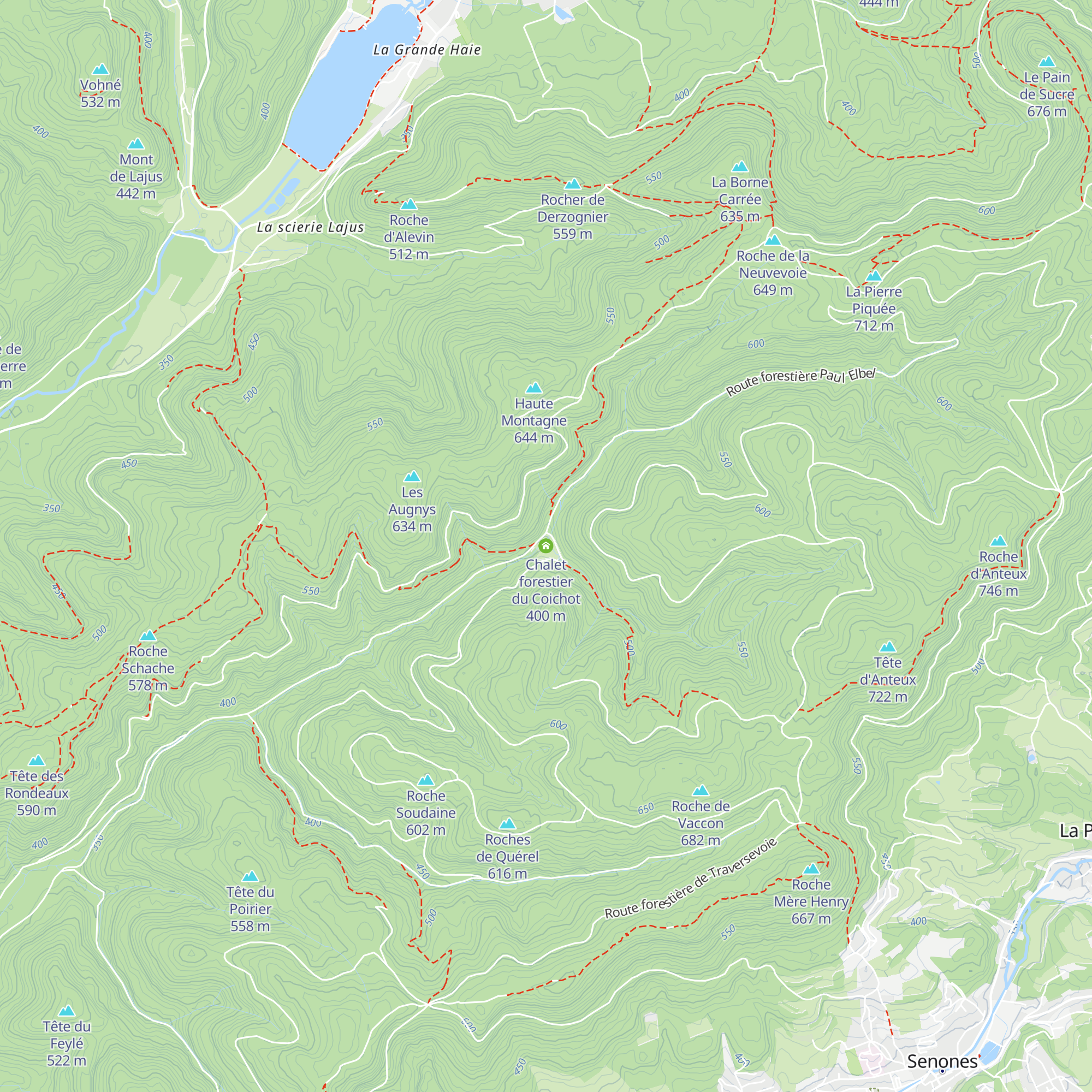 Chalet forestier du Coichot map
