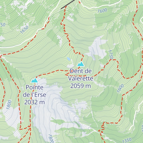 Map of Refuge de Valerette