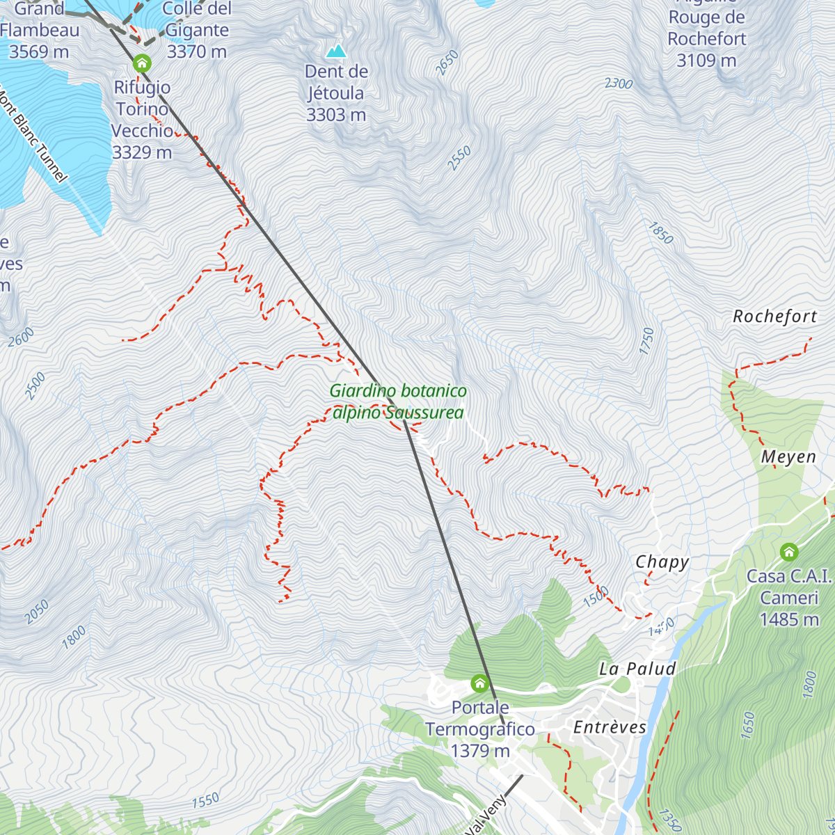 Rifugio Pavillon map